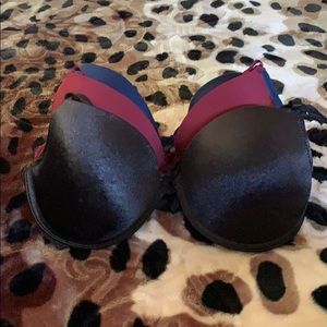3 Pk Bras 36B Black Blue Red